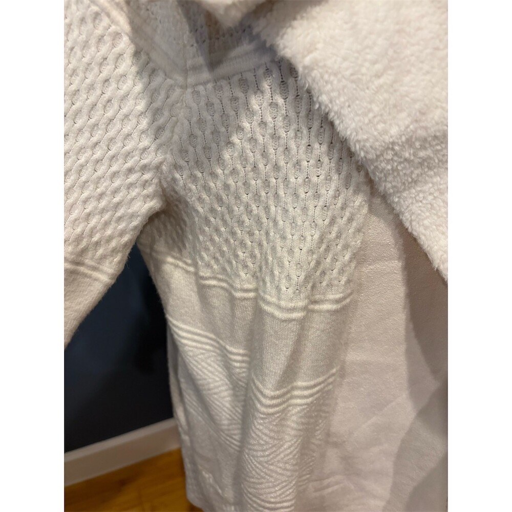 Cato Cardigan Sweater Womens Plus Size 22 Ivory Long Open Front Shawl - Picture 3 of 8